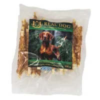 Real Dog Snack odos pagaliukai apsukti vištiena, skanėstas šunims; 500g