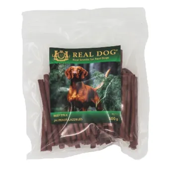 Real Dog Snack jautienos lazdelės, skanėstas šunims; 500g Real Dog Snack jautienos lazdelės, skanėstas šunims; 500g