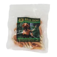Real Dog Snack vištienos kulšelė ant kalcio kauliuko, skanėstas šunims; 500g