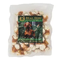 Real Dog Snack kaulas su mazgais, apsuktas vištiena, skanėstas šunims; 500g