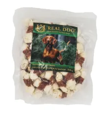 Real Dog Snack kaulas su mazgais, apsuktas triušiena, skanėstas šunims; 500g