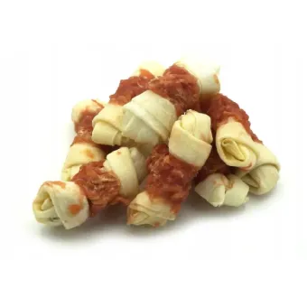 Real Dog Snack kaulas su mazgais, apsuktas triušiena, skanėstas šunims; 500g