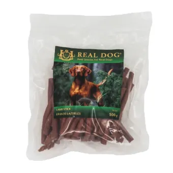 Real Dog Snack ėrienos lazdelės, skanėstas šunims; 500g Real Dog Snack ėrienos lazdelės, skanėstas šunims; 500g