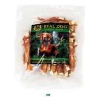 Real Dog Snack menkės juostelės apvyniotos vištiena, skanėstas šunims; 500g