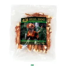 Real Dog Snack menkės juostelės apvyniotos vištiena, skanėstas šunims; 500g