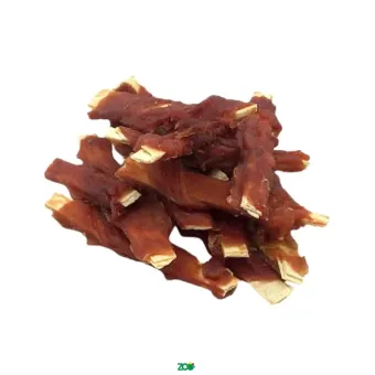 Real Dog Snack menkės juostelės apvyniotos antiena, skanėstas šunims; 500g