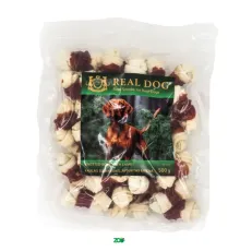 Real Dog Snack kaulas su mazgais, apsuktas ėriena, skanėstas šunims; 500g