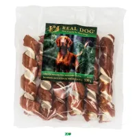Real Dog Snack odos ritinys, apsuktas triušiena, skanėstas šunims; 500g