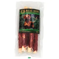 Real Dog Snack odos ritinys, apsuktas triušiena, skanėstas šunims; 500g