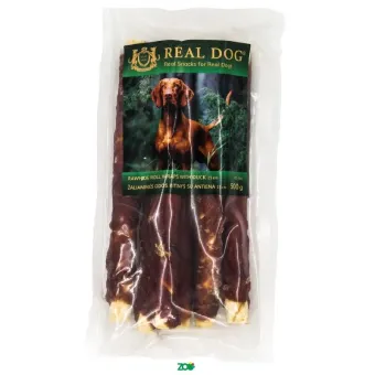 Real Dog Snack odos ritinys, apsuktas antiena, skanėstas šunims; 500g