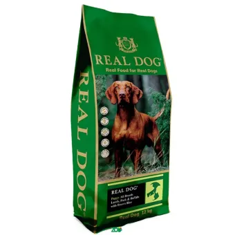 Real Dog SP Puppy All Breeds Lamb, Pork, Buffalo&Rice sausas pašaras šuniukams visų veislių, ėriena, kiauliena, buivoliena; 12kg