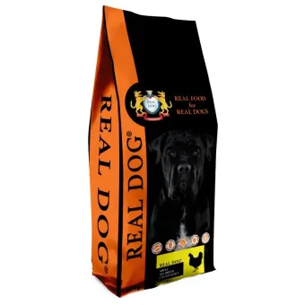 Real Dog Adult All Breeds Chicken&Rice sausas pašaras suaugusiems šunims visų veislių, vištiena, ryžiai; 20kg
