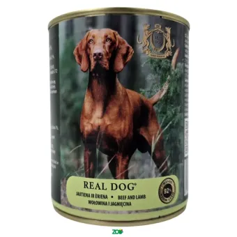 Real Dog SP Wet Adult Beef&Lamb konservuotas pašaras suaugusiems šunims, jautiena, ėriena; 240g, 800g