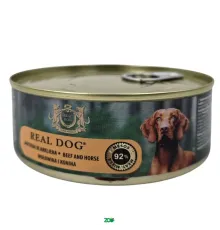 Real Dog SP Wet Adult Beef&Horse konservuotas pašaras suaugusiems šunims, jautiena, arkliena; 240g, 800g