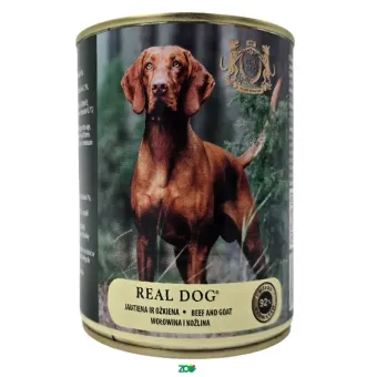 Real Dog SP Wet Adult Beef&Goat konservuotas pašaras suaugusiems šunims, jautiena, ožkiena; 240g, 800g