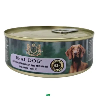Real Dog SP Wet Adult Beef&Rabbit konservuotas pašaras suaugusiems šunims, jautiena, triušiena; 240g, 800g