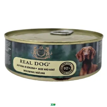 Real Dog SP Wet Adult Beef&Goat konservuotas pašaras suaugusiems šunims, jautiena, ožkiena; 240g, 800g