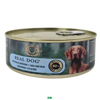 Real Dog SP Wet Adult Beef&Veal konservuotas pašaras suaugusiems šunims, jautiena, veršiena; 240g, 800g