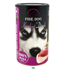 Fine Dog 100% Duck konservuotas pašaras suaugusiems šunims, antiena; 1200g