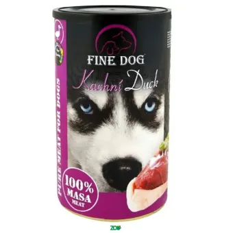 Fine Dog 100% Duck konservuotas pašaras suaugusiems šunims, antiena; 1200g