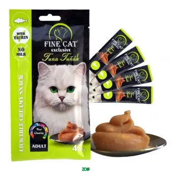 Fine Cat Exclusive Cremy Tuna skanėstai katėms, tunas; 4x15g