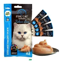 Fine Cat Exclusive Cremy Salmon skanėstai katėms, lašiša; 4x15g