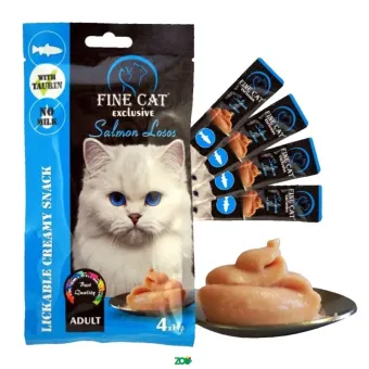 Fine Cat Exclusive Cremy Salmon skanėstai katėms, lašiša; 4x15g