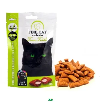 Fine Cat Pillows Hair & Skin Tuna skanėstai pagalvėlės su įdaru katėms, tunas; 60g