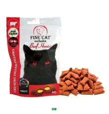 Fine Cat Pillows Beef skanėstai pagalvėlės su įdaru katėms, jautiena; 60g