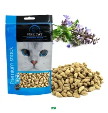 Fine Cat Crunchy Fish skanėstai pagalvėlės su katžolė katėms, žuvis; 80g