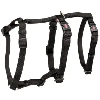 Trixie Panic Harness Stay petnešos su apsauga nuo pabėgimo šunims, juodos; XS-S, S-M, M-L, L-XL