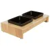 Trixie Ceramic Wood Bowl Set keraminių dubenėlių komplektas; 2x400ml