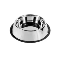 Trixie Stainless Steel Bowl dubenėlis 19cm su guma; 450ml