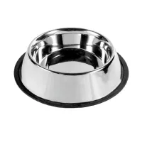 Trixie Stainless Steel Bowl dubenėlis 23cm su guma; 900ml