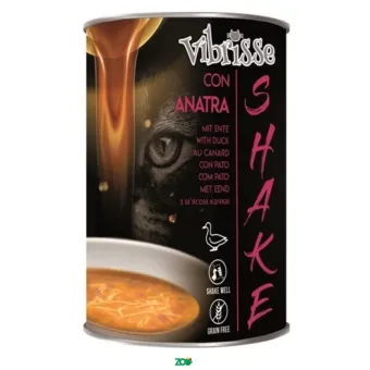 Vibrisse Shake Con Anatra sriuba katėms, kokteilis antienos skonio; 135g