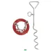 Vadigran Tie Out Set tvirtinimo sraigtas su lynu; 4.5m
