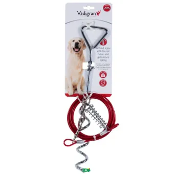 Vadigran Tie Out Set tvirtinimo sraigtas su lynu; 4.5m