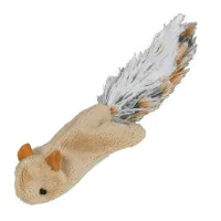 Vadigran Flying Squirrel pliušinė voverė su katžole žaislas katėms minkštas; 10.5cm