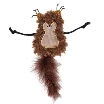 Vadigran Tiggy Squirrel pliušinė voverė su katžole žaislas katėms minkštas; 23cm