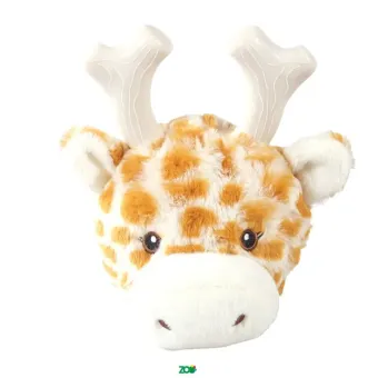 Vadigran Plush Giraffe pliušinė žirafos galva su ragiukais žaislas šunims; 17cm