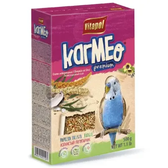 Vitapol Karmeo Premium Budgie visavertis lesalas banguotosioms papūgėlėms; 500g, 20kg