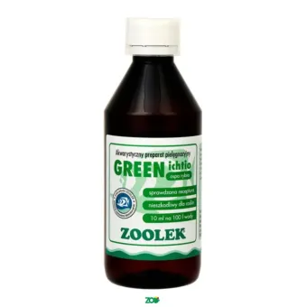 Zoolek Green ichtio priemonė nuo baltųjų dėmių ligą sukeliančio patogeno; 30ml, 250ml, 1000ml