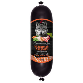 Alpha Spirit Mediterranean dešra šunims, daržovės, vištiena, kiauliena; 350g Alpha Spirit Mediterranean dešra šunims, daržovės, vištiena, kiauliena; 350g