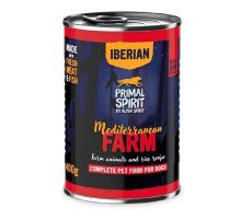 Alpha Spirit Mediterranean Farm konservuotas pašaras suaugusiems šunims, kiaulena, vištiena; 400g