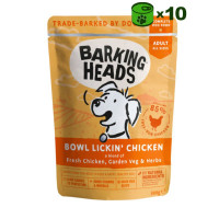 Barking Heads Bowl Lickin Chicken konservuotas pašaras suaugusiems šunims, vištiena; 10x300g