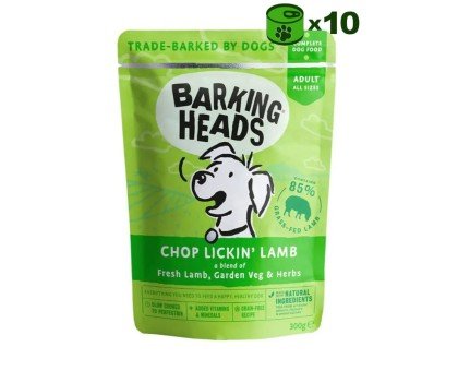 Barking Heads Chop Lickin' Lamb konservuotas pašaras suaugusiems šunims, ėriena; 10x300g