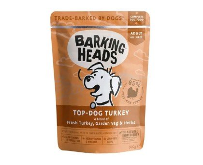 Barking Heads Top Dog Turkey konservuotas pašaras suaugusiems šunims, kalakutiena; 10x300g