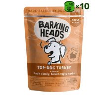 Barking Heads Top Dog Turkey konservuotas pašaras suaugusiems šunims, kalakutiena; 10x300g