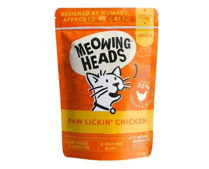 Meowing Heads Paw Lickin Chicken konservai su vištiena katėms; 100g