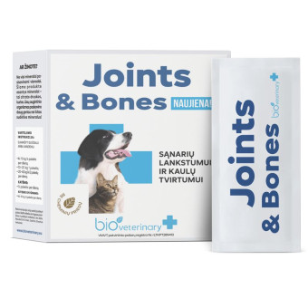 Bioveterinary Sąnariai & Kaulai maisto papildas augintiniams; 28pak